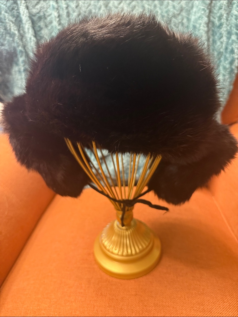 Vintage Black Fur Hat - Soft Warm Cozy Winter Accessory from the USSR